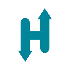 Letter H logo icon design template
