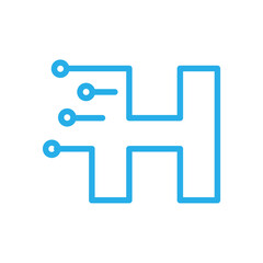 Letter H logo icon design template