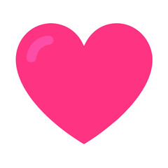 Vibrant Pink Heart Shape Symbolizing Love and Affection in a Playful Design