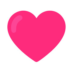 Vibrant Pink Heart Shape Symbolizing Love and Affection in a Playful Design