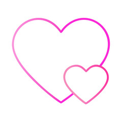 Vibrant Pink Heart Shape Symbolizing Love and Affection in a Playful Design