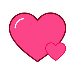 Vibrant Pink Heart Shape Symbolizing Love and Affection in a Playful Design