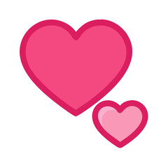 Vibrant Pink Heart Shape Symbolizing Love and Affection in a Playful Design