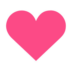 Vibrant Pink Heart Shape Symbolizing Love and Affection in a Playful Design