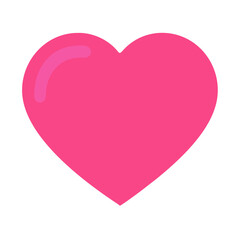 Vibrant Pink Heart Shape Symbolizing Love and Affection in a Playful Design