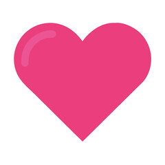 Vibrant Pink Heart Shape Symbolizing Love and Affection in a Playful Design