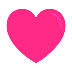 Vibrant Pink Heart Shape Symbolizing Love and Affection in a Playful Design
