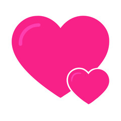 Vibrant Pink Heart Shape Symbolizing Love and Affection in a Playful Design