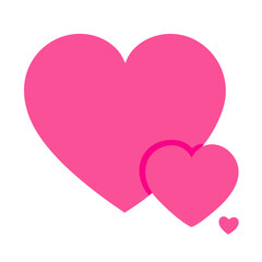 Vibrant Pink Heart Shape Symbolizing Love and Affection in a Playful Design