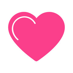 Vibrant Pink Heart Shape Symbolizing Love and Affection in a Playful Design