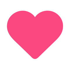 Vibrant Pink Heart Shape Symbolizing Love and Affection in a Playful Design