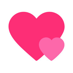 Vibrant Pink Heart Shape Symbolizing Love and Affection in a Playful Design