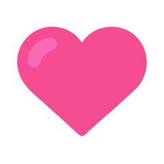 Vibrant Pink Heart Shape Symbolizing Love and Affection in a Playful Design