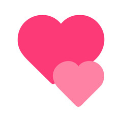 Vibrant Pink Heart Shape Symbolizing Love and Affection in a Playful Design