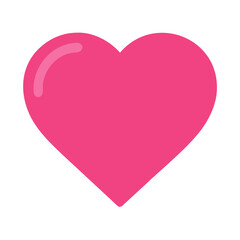 Vibrant Pink Heart Shape Symbolizing Love and Affection in a Playful Design