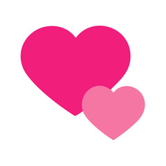 Vibrant Pink Heart Shape Symbolizing Love and Affection in a Playful Design
