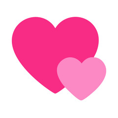 Vibrant Pink Heart Shape Symbolizing Love and Affection in a Playful Design