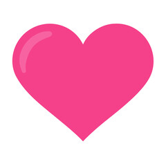 Vibrant Pink Heart Shape Symbolizing Love and Affection in a Playful Design