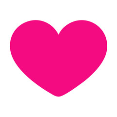 Vibrant Pink Heart Shape Symbolizing Love and Affection in a Playful Design