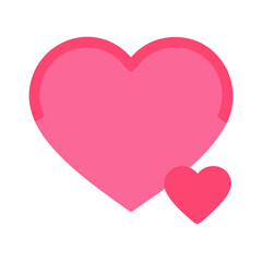 Vibrant Pink Heart Shape Symbolizing Love and Affection in a Playful Design