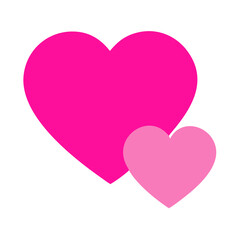 Vibrant Pink Heart Shape Symbolizing Love and Affection in a Playful Design