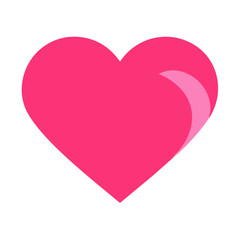 Vibrant Pink Heart Shape Symbolizing Love and Affection in a Playful Design