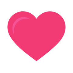 Vibrant Pink Heart Shape Symbolizing Love and Affection in a Playful Design
