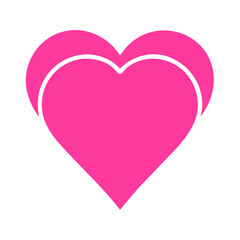 Vibrant Pink Heart Shape Symbolizing Love and Affection in a Playful Design