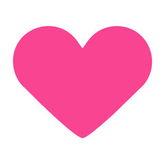 Vibrant Pink Heart Shape Symbolizing Love and Affection in a Playful Design