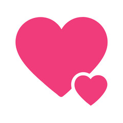 Vibrant Pink Heart Shape Symbolizing Love and Affection in a Playful Design