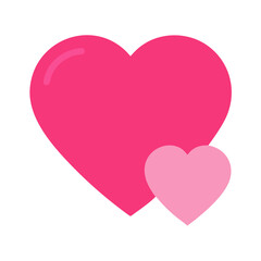 Vibrant Pink Heart Shape Symbolizing Love and Affection in a Playful Design