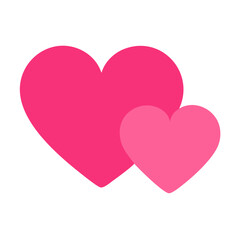 Vibrant Pink Heart Shape Symbolizing Love and Affection in a Playful Design
