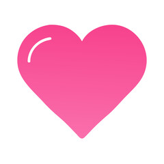 Vibrant Pink Heart Shape Symbolizing Love and Affection in a Playful Design