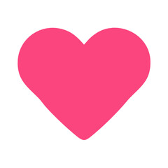 Vibrant Pink Heart Shape Symbolizing Love and Affection in a Playful Design