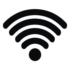 Wifi wireless internet signal flat icon for apps