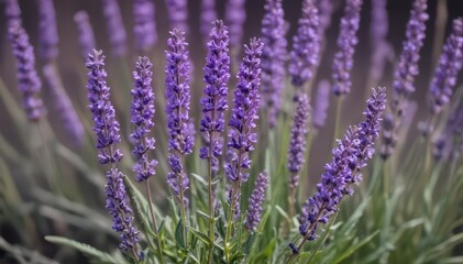 Naklejka premium A fragrant bouquet of purple lavender flowers , spring, spa, wedding