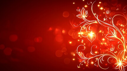 Red floral glowing design