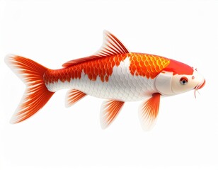 Fototapeta premium Fish close view on white background