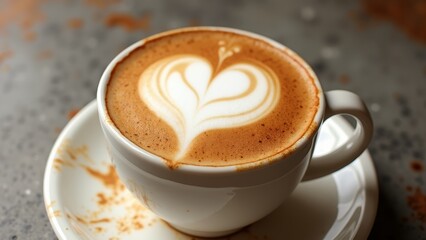 Indoor coffee latte art painting