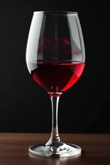 Large empty red wine glass, clean and polished, home, empty glass