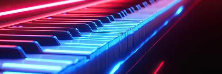 Neon Piano Keys