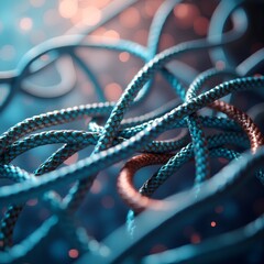 Obraz premium Wavy Tech Mesh Backgrounds. Abstract 3D Mesh Waves. Futuristic Digital Wire Grid Backgrounds. Neon Tech Mesh Designs