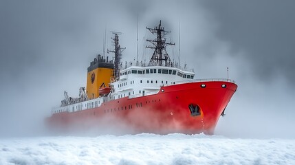 Research Ship in Arctic Ice