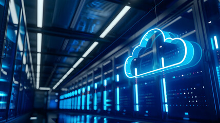 Seamless Data Migration to the Cloud, seamless data migration to the cloud with an image showing data being transferred from on-premises servers to cloud storage