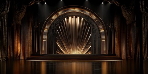 Grand, Art Deco Stage Setting