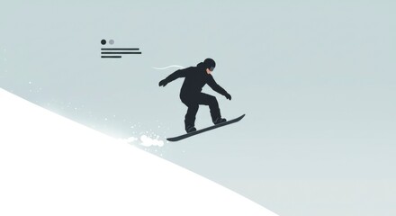 Fototapeta premium Snowboarder in mid-air