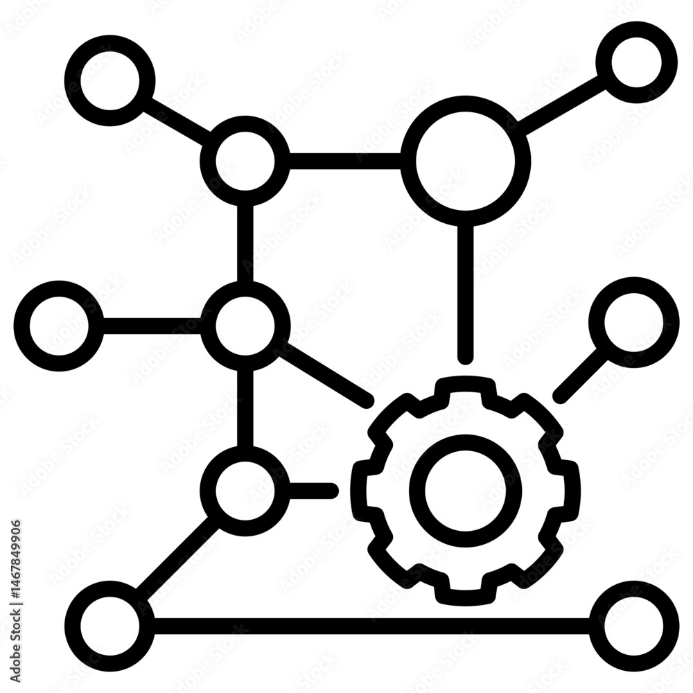 Poster complexity line icon