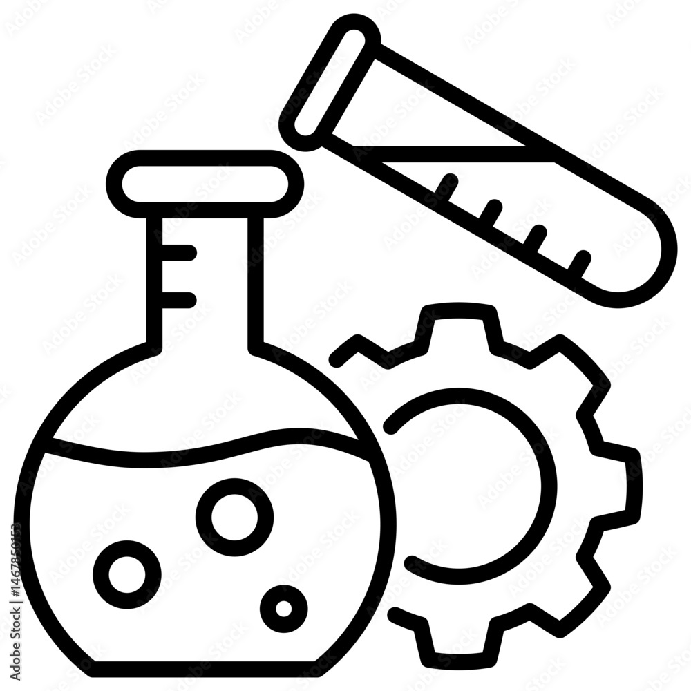Poster experiment line icon