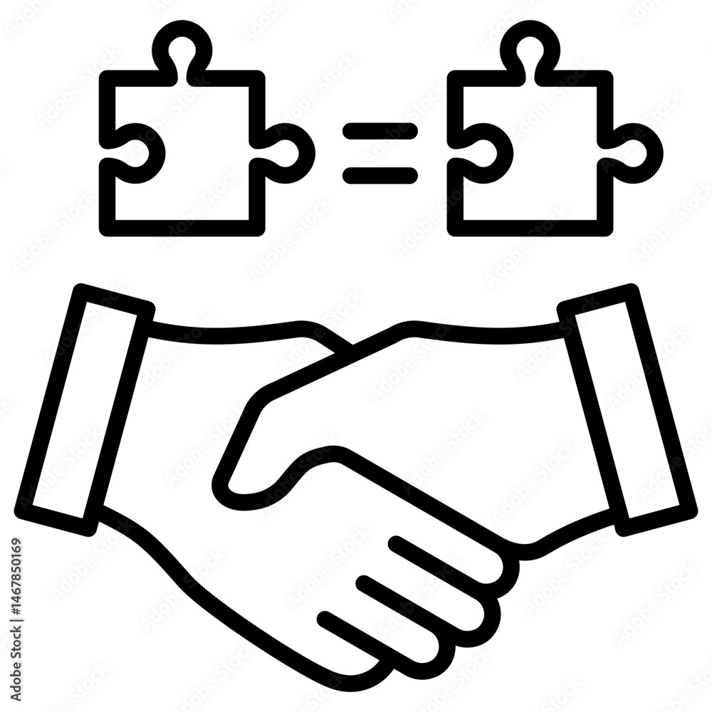 Poster matching line icon