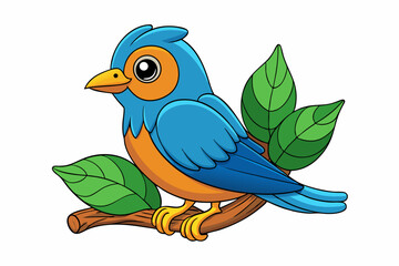 blue bird on a branch